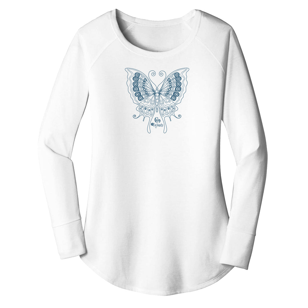 Con Surfboards Ladies Butterfly Long Sleeve T-shirt