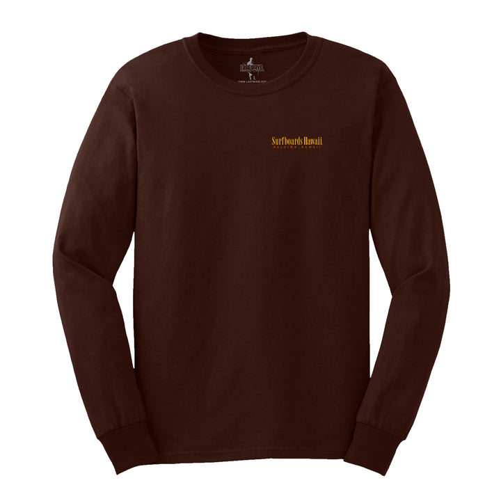Surfboards Hawaii Palm Leaf Long Sleeve T-Shirt
