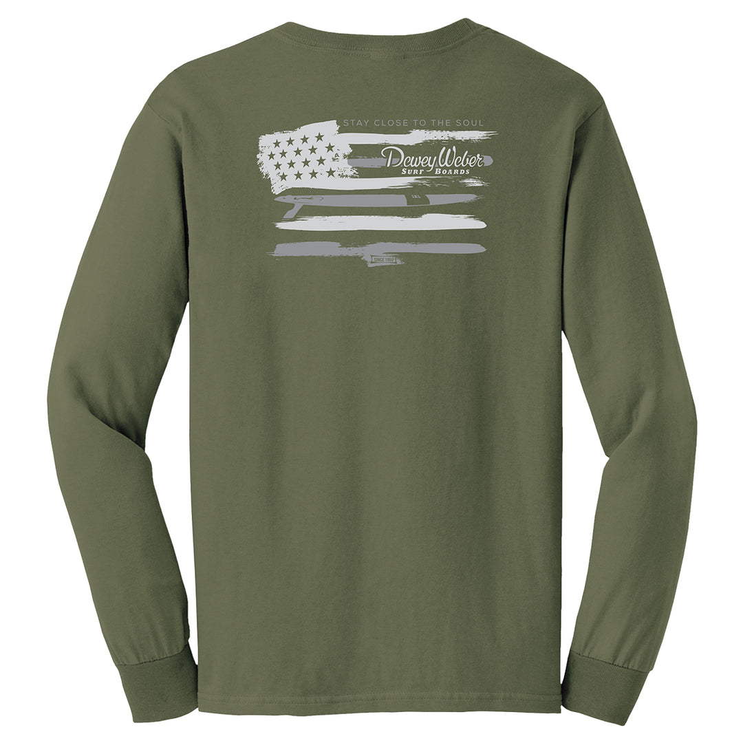 Dewey Weber Flag Long Sleeve T-Shirt