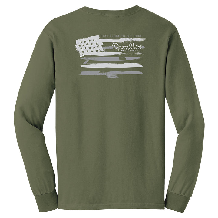 Dewey Weber Flag Long Sleeve T-Shirt