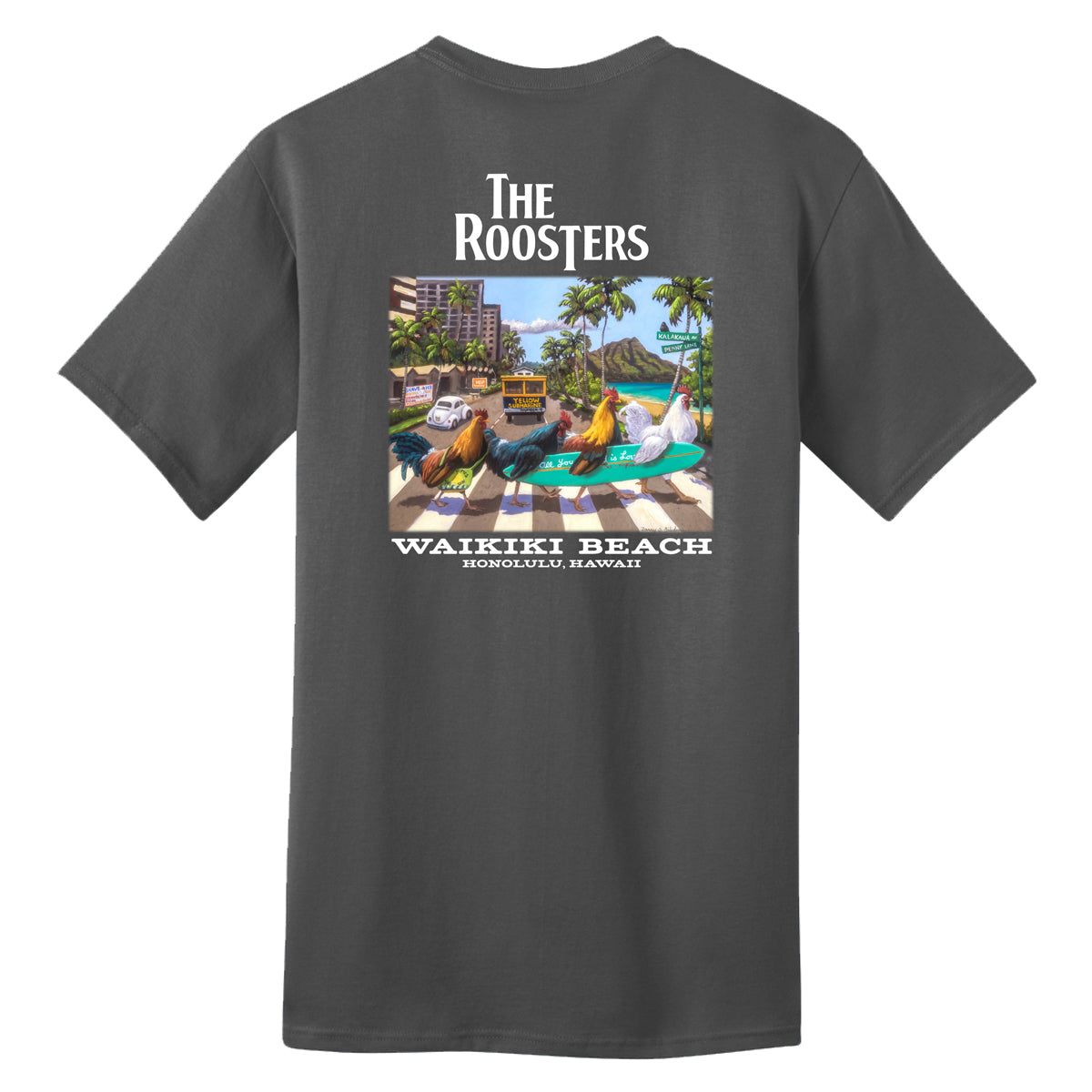 Prince Kekoa Trading Company The Roosters Oahu Waikiki Beach Tee